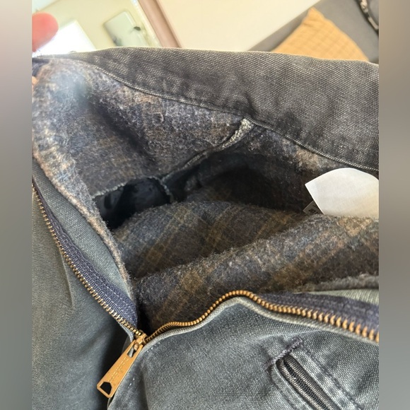 Carhartt|Men's Vintage Dark Gray/Charcoal Detroit  Jacket,blanket lined•••2XL - Picture 12 of 16